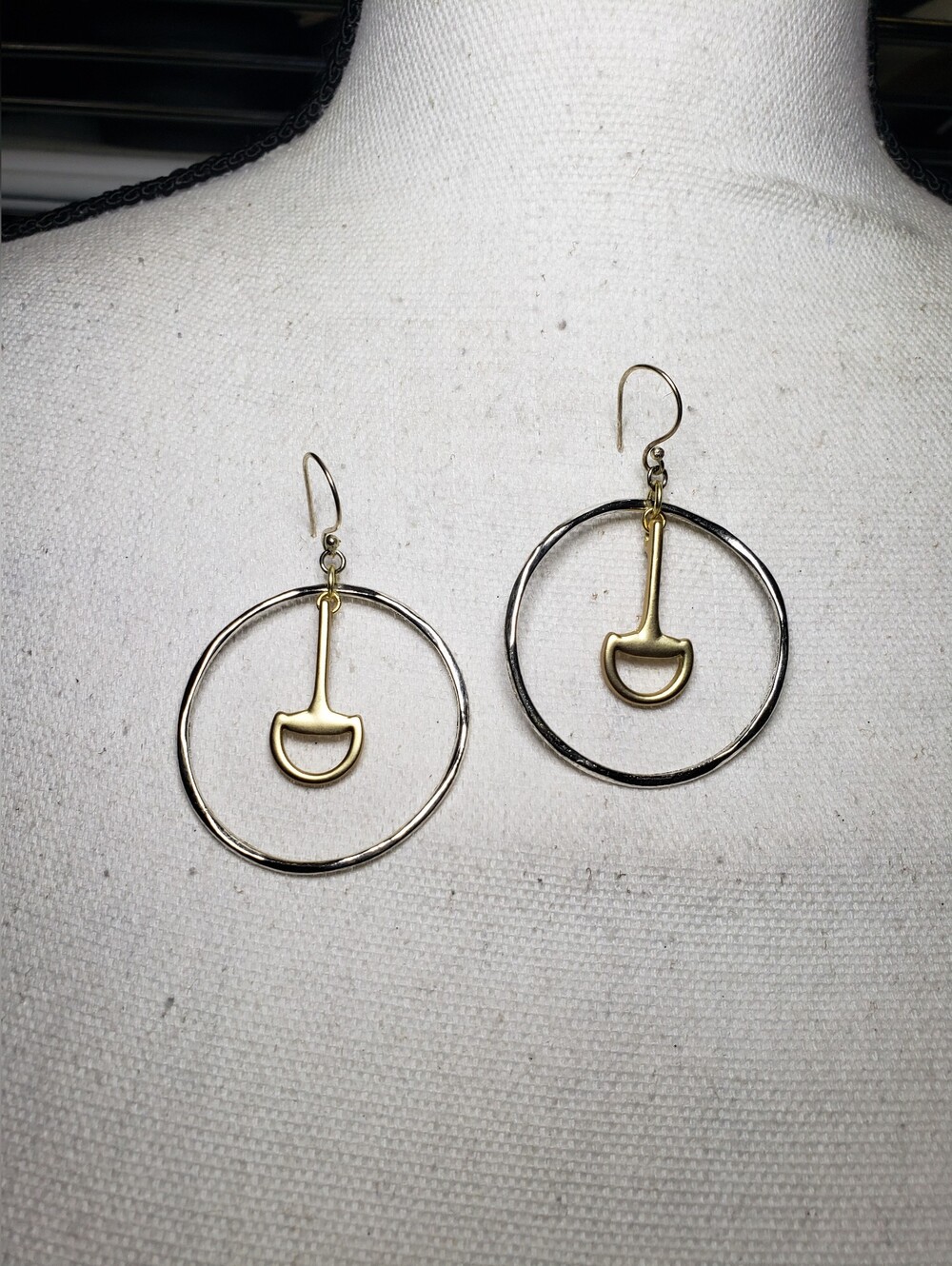 Equestrian-Style Horsebit Joop Earrings - Picture 4 of 4